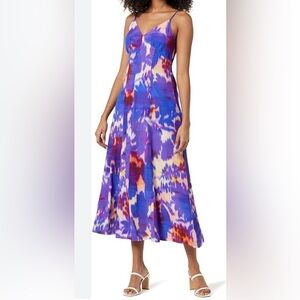 The Drop Multicolor Tie Dye Maxi Dress Small NWT Adjustable Strap Resort